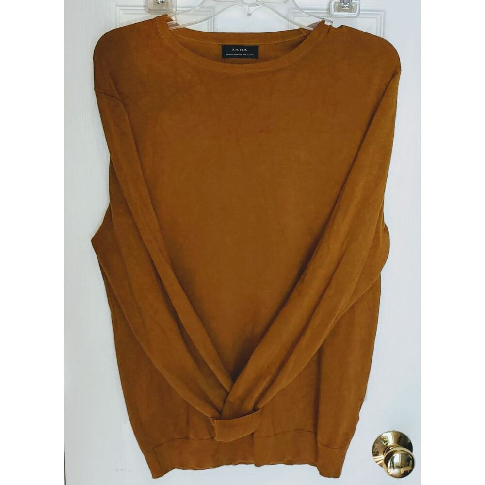 ZARA Mustard color long sweater EUC Sz M